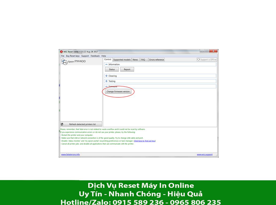 Key Firmware May In Epson PM400 Step 2